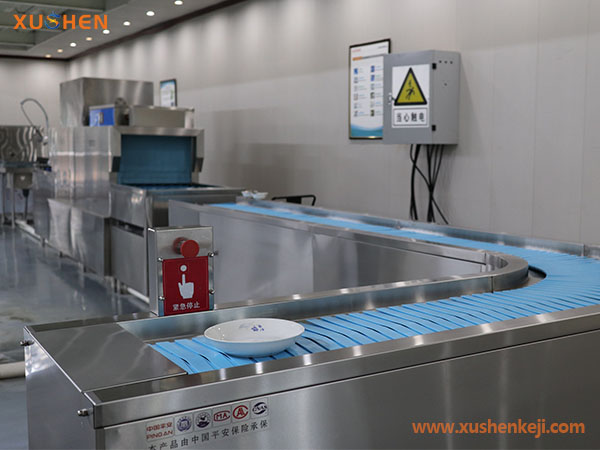 大型長龍洗碗機-學校食堂洗碗機